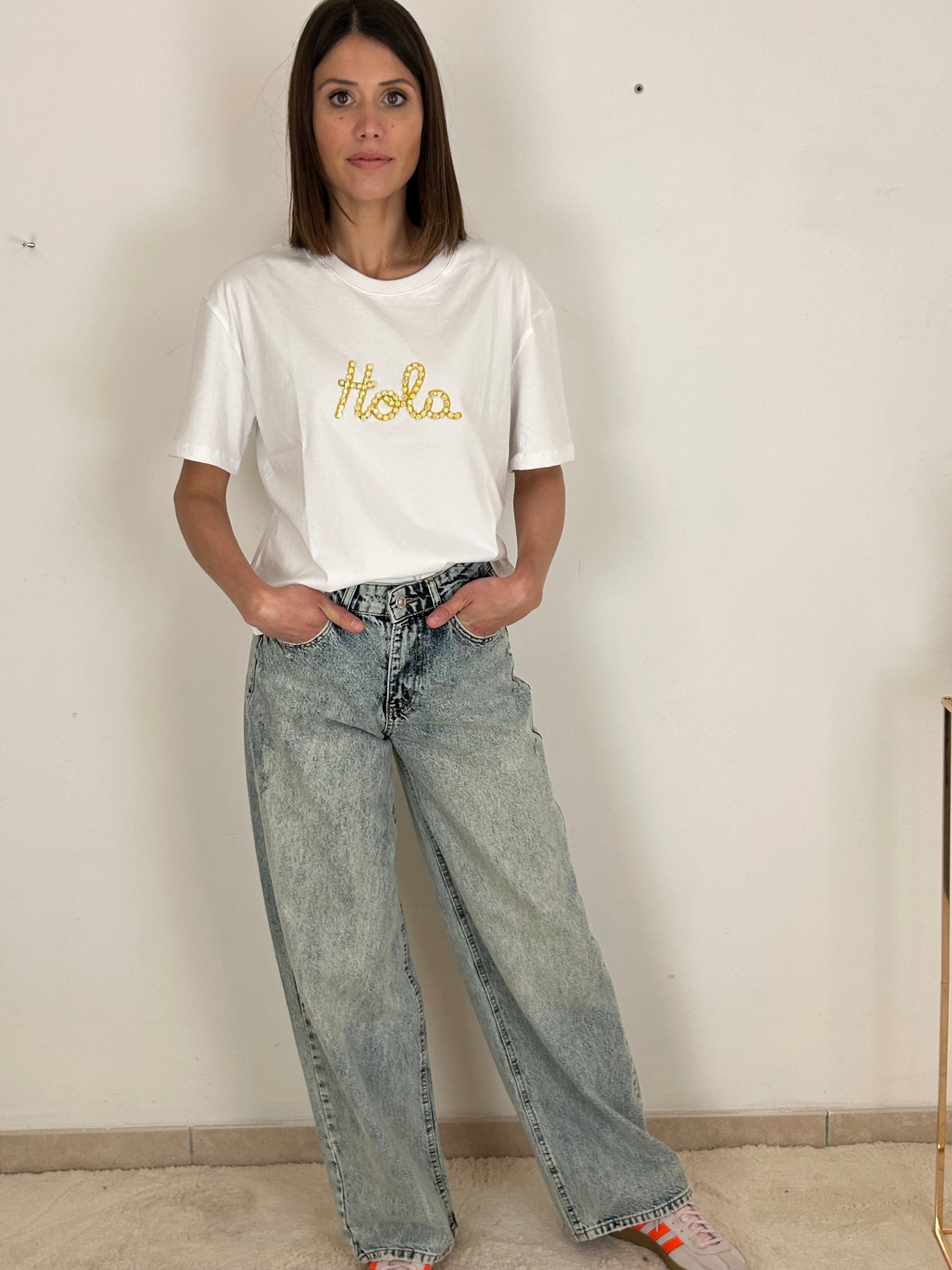 T-shirt "Hola" Strass