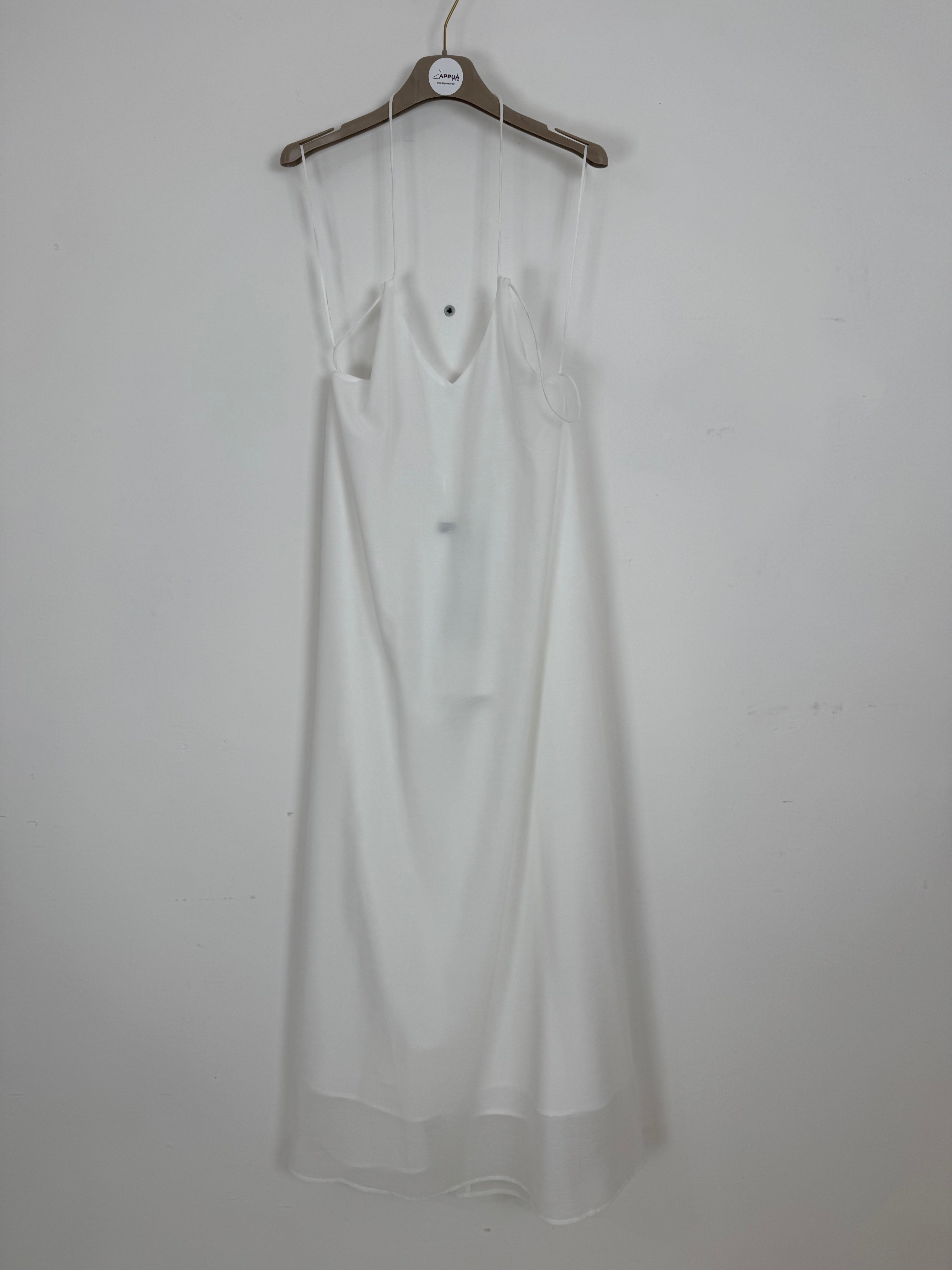 Abito lungo con spalline Bianco semplice
