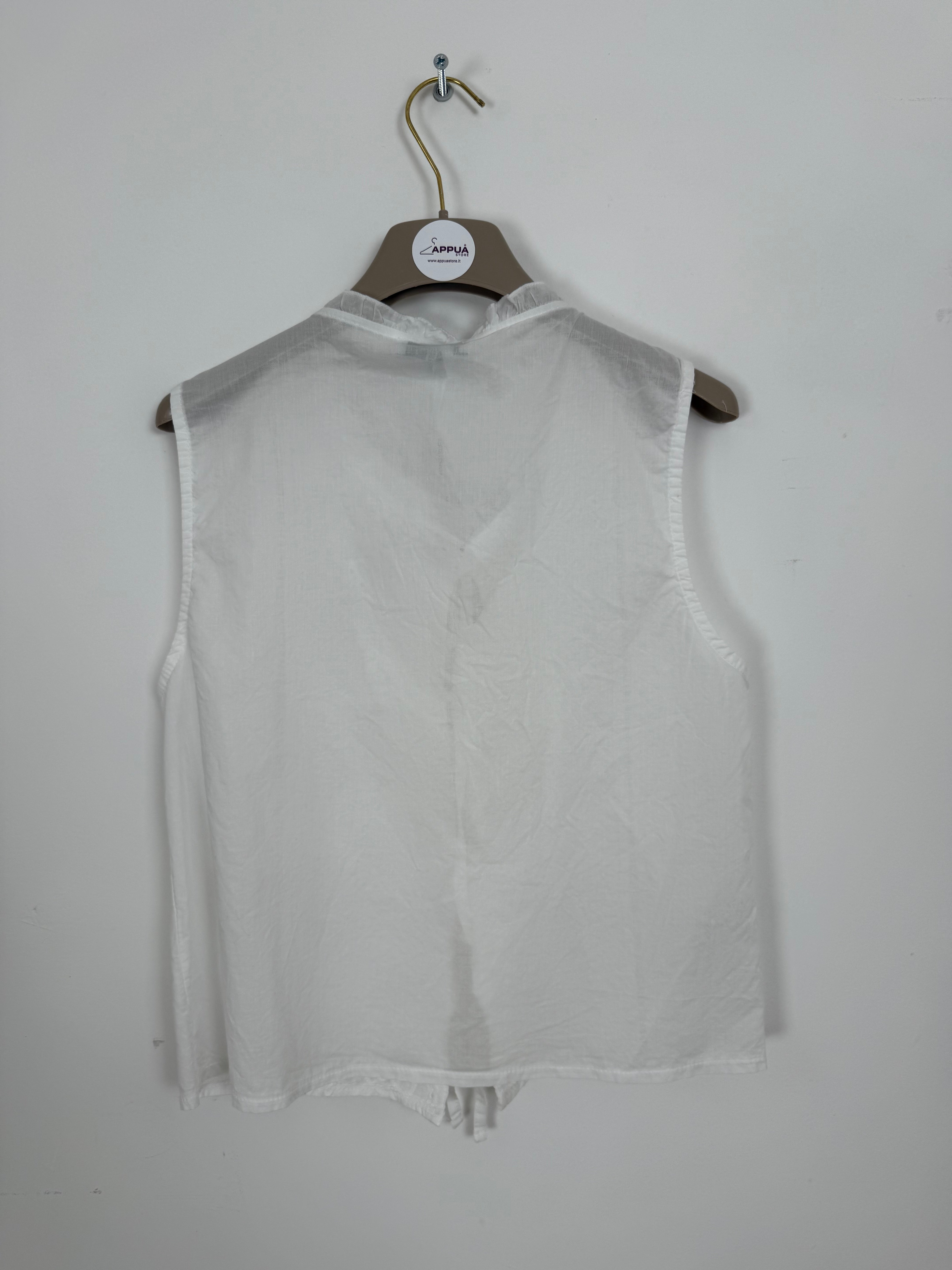 GILET Ricamato Fiocchi Bianco