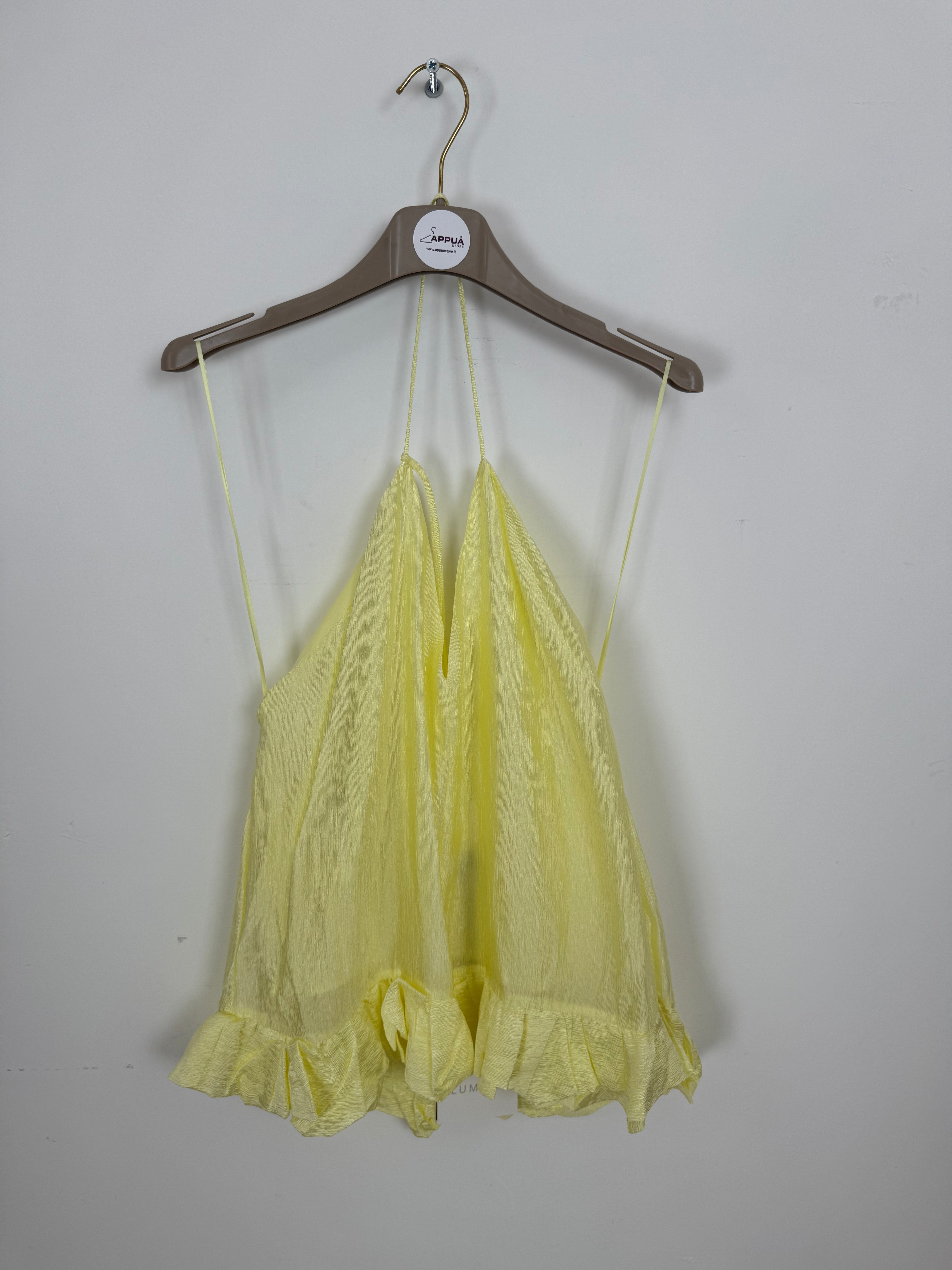 Top “Sole” con Volant – Giallo Pastello