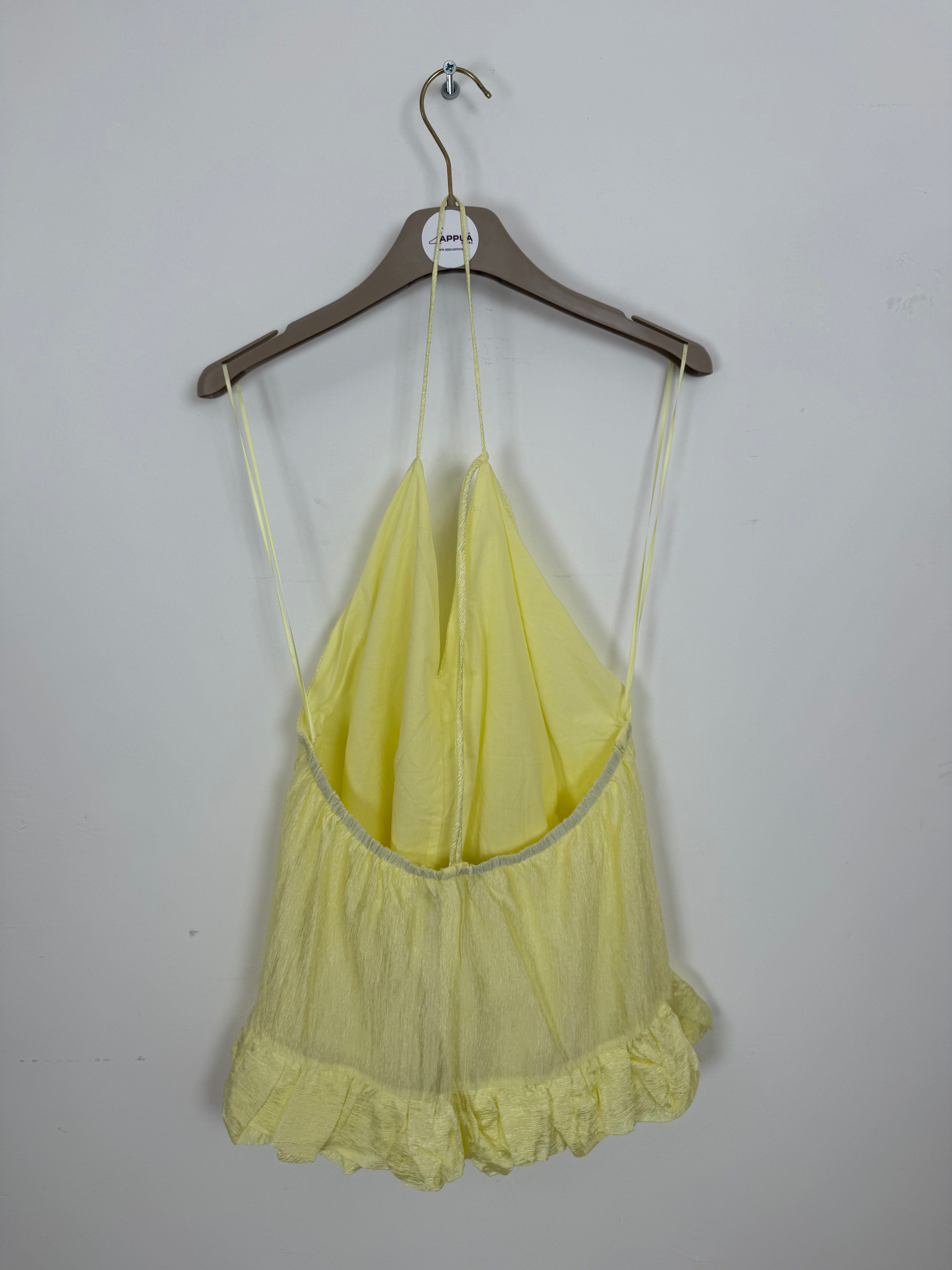 Top “Sole” con Volant – Giallo Pastello