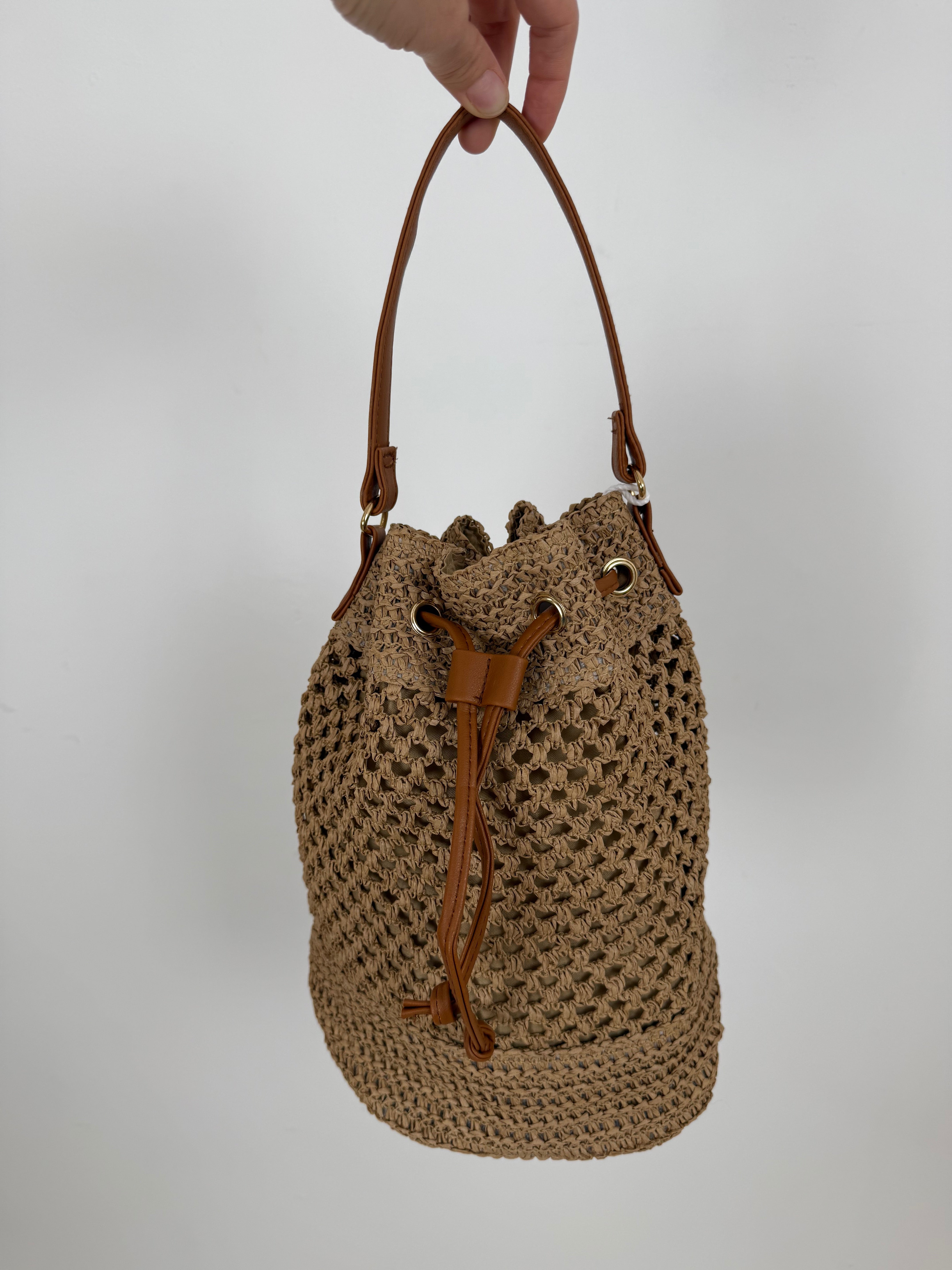 Borsa Secchiello "Maya" in corda intrecciata