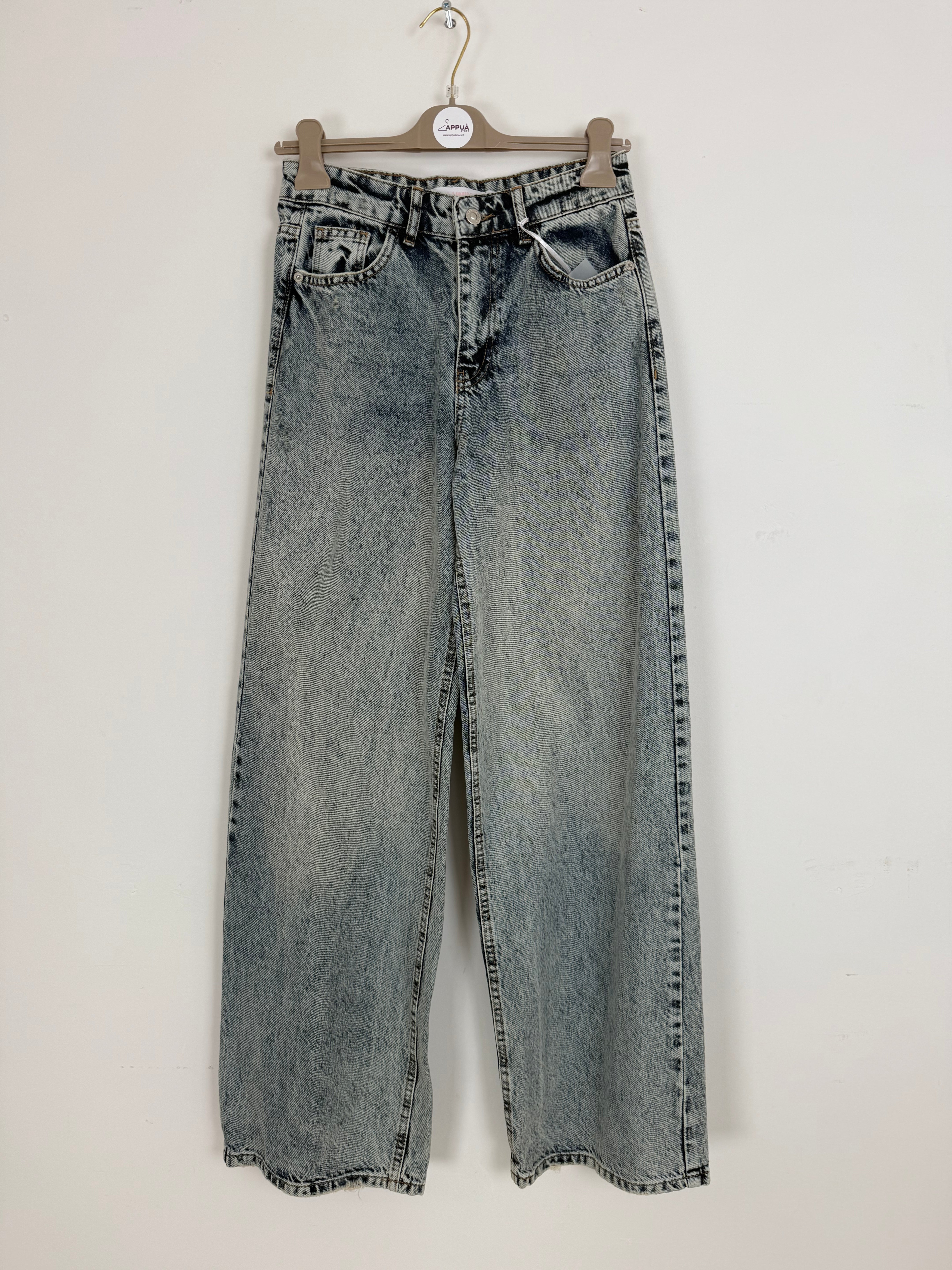 Jeans “Brooklyn” a Gamba Larga – Denim Stone Wash