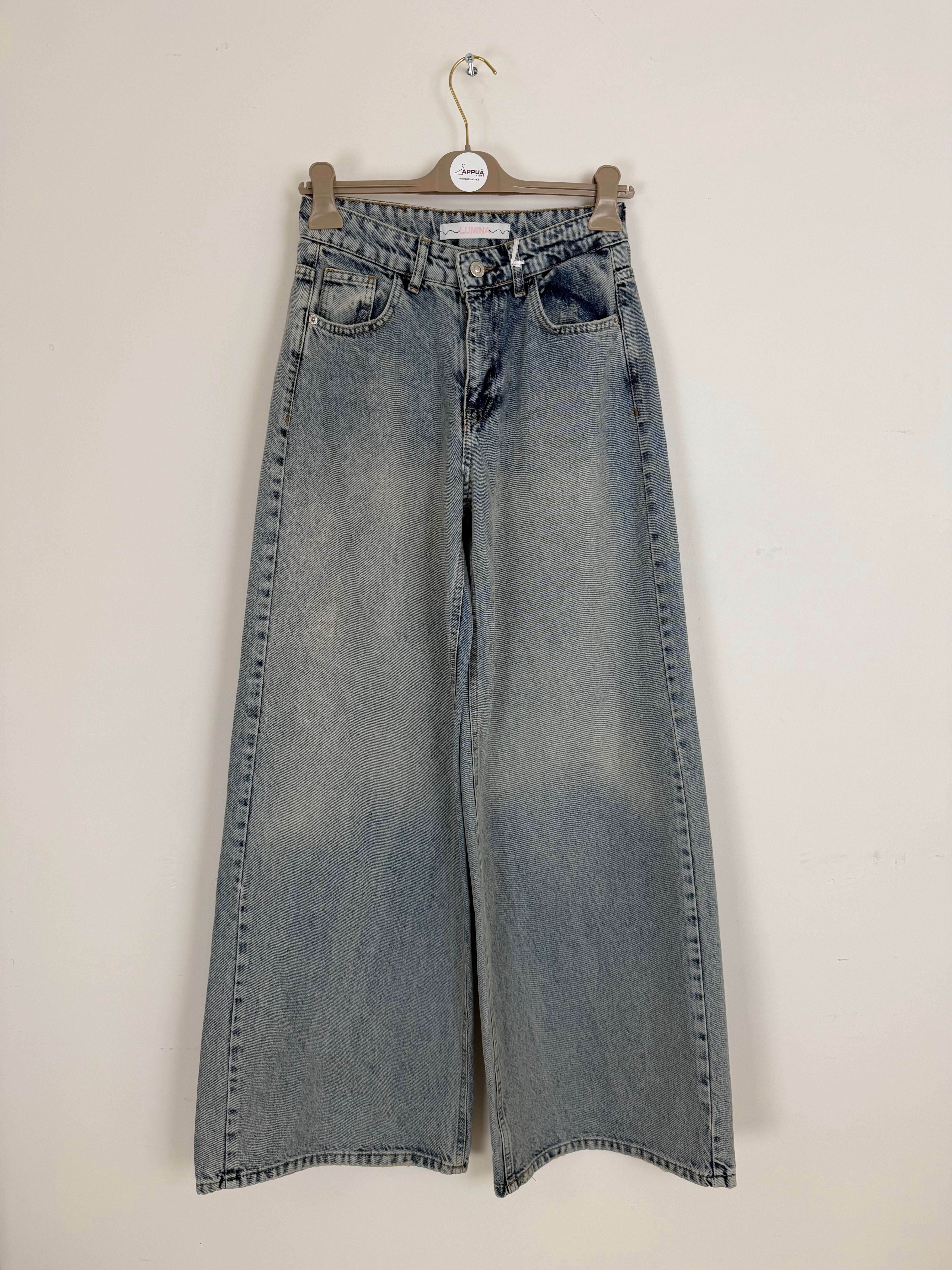 Jeans “Liberty” a Vita Alta – Wide Leg Denim