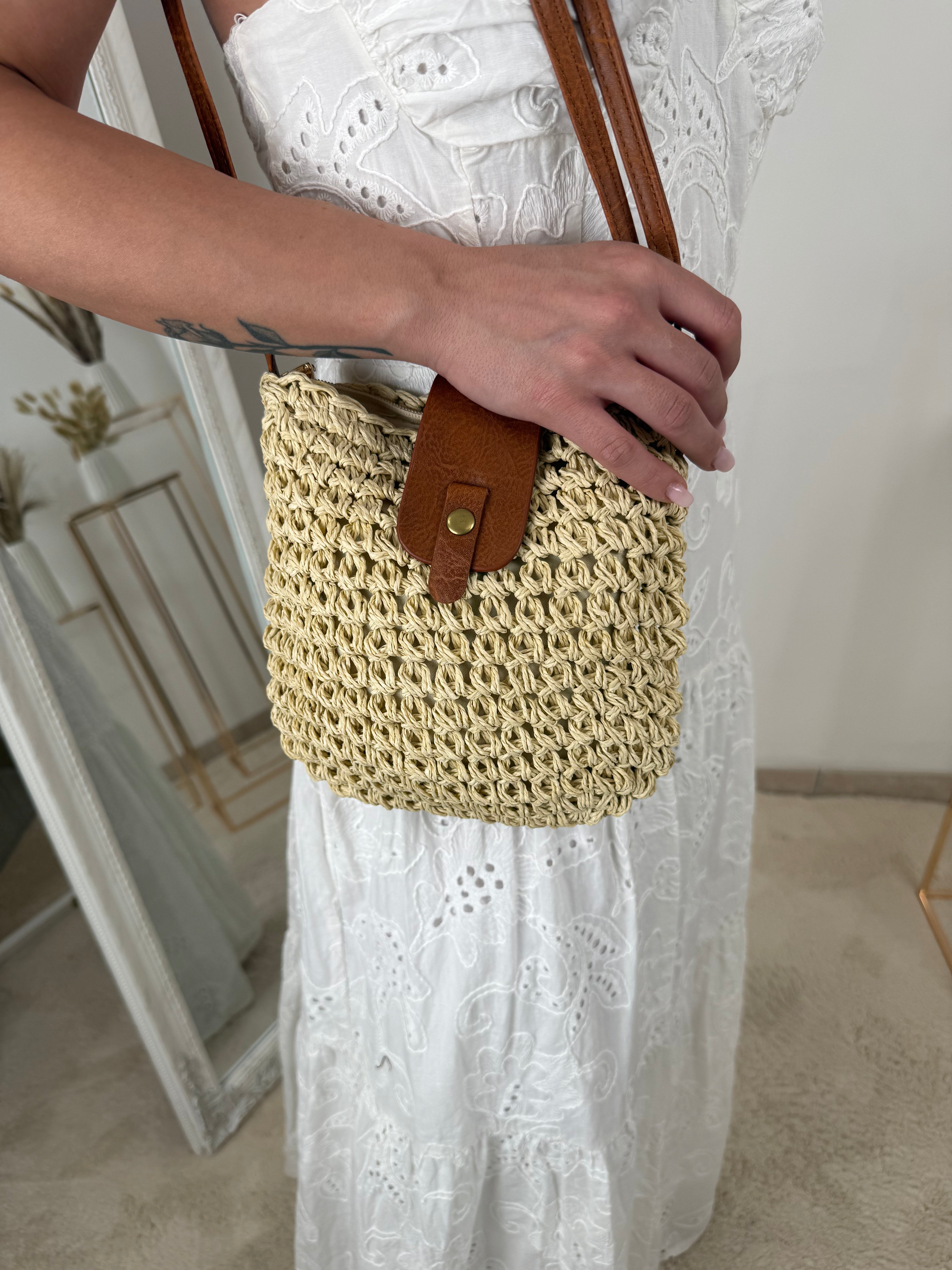 Borsa "Lina" in corda intrecciata