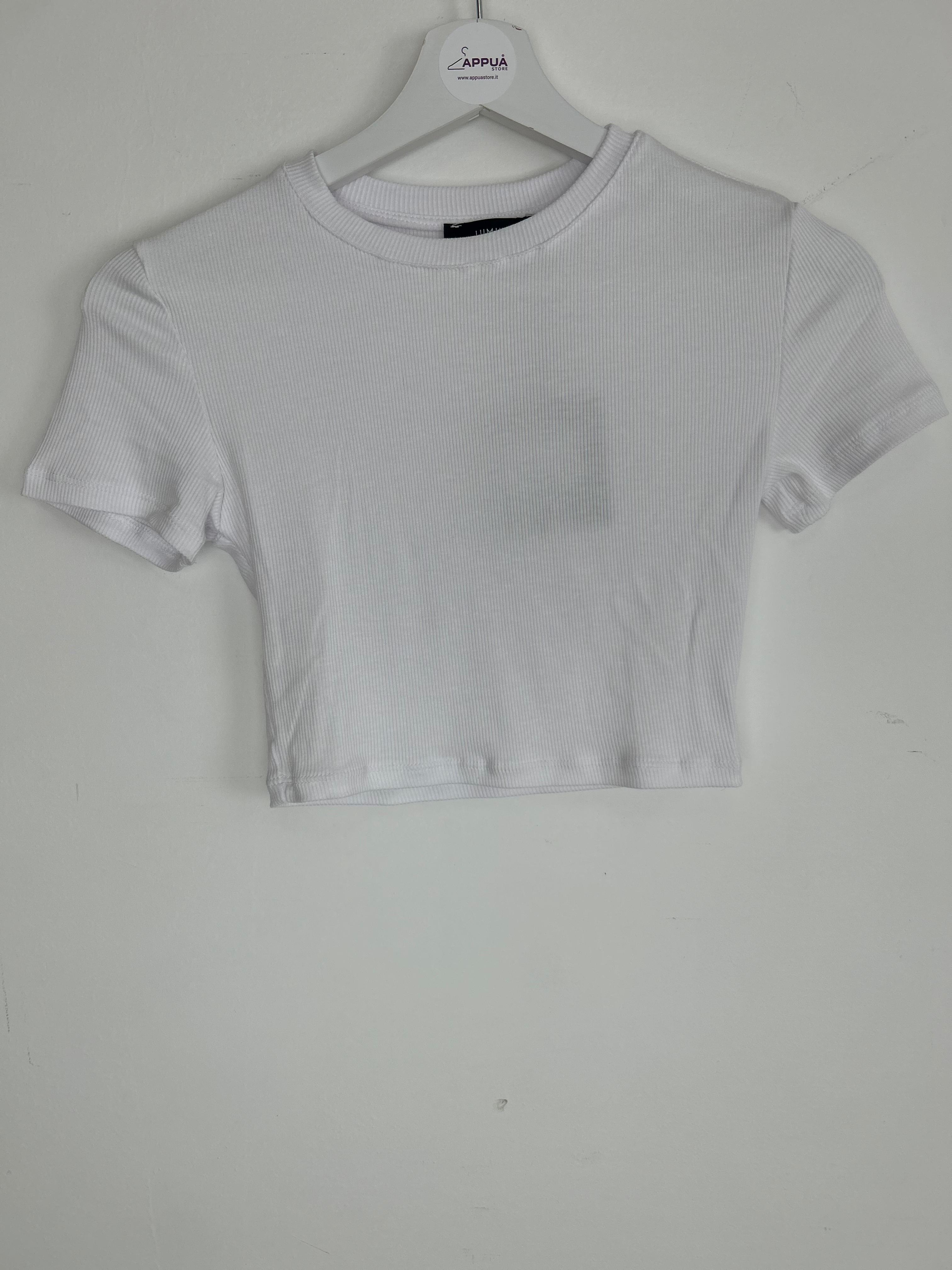 T-SHIRT BIANCA CORTA 100% COTONE