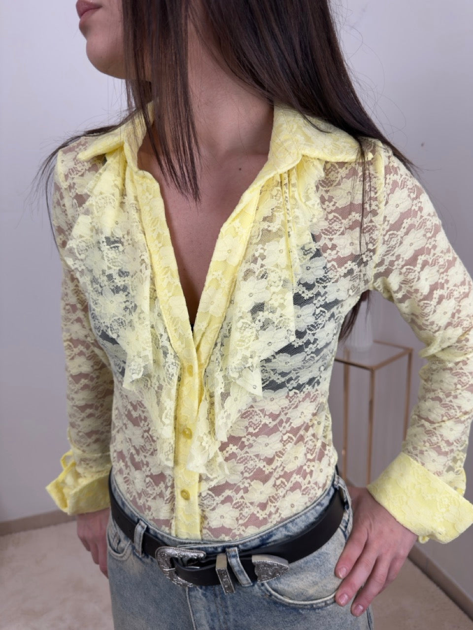 Camicia Body "Eloise" di Pizzo