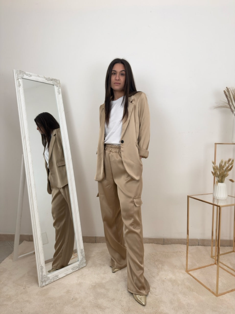 Pantalone Satin Cargo Soft