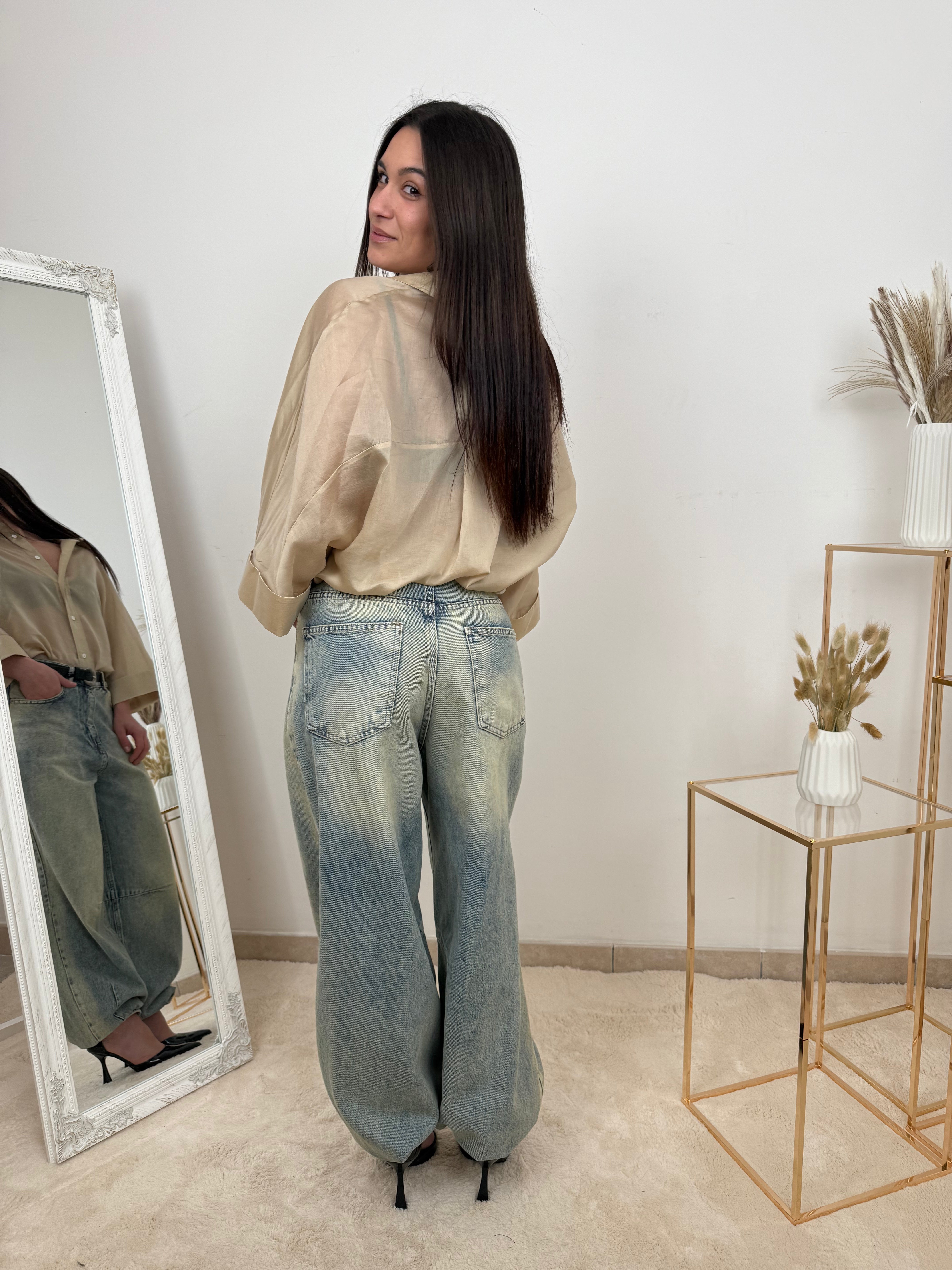 Camicia Oversize in Organza