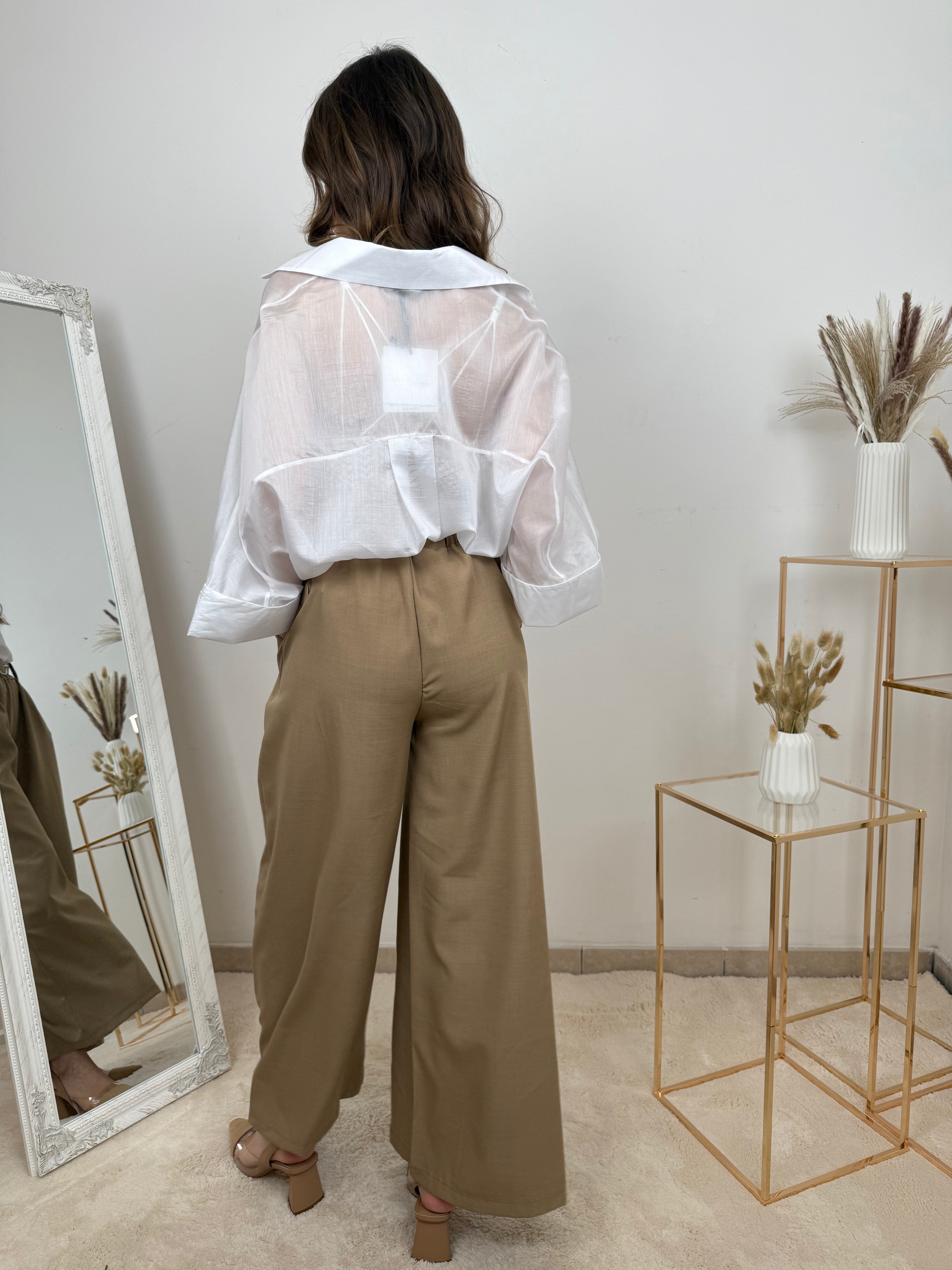 Camicia Oversize in Organza