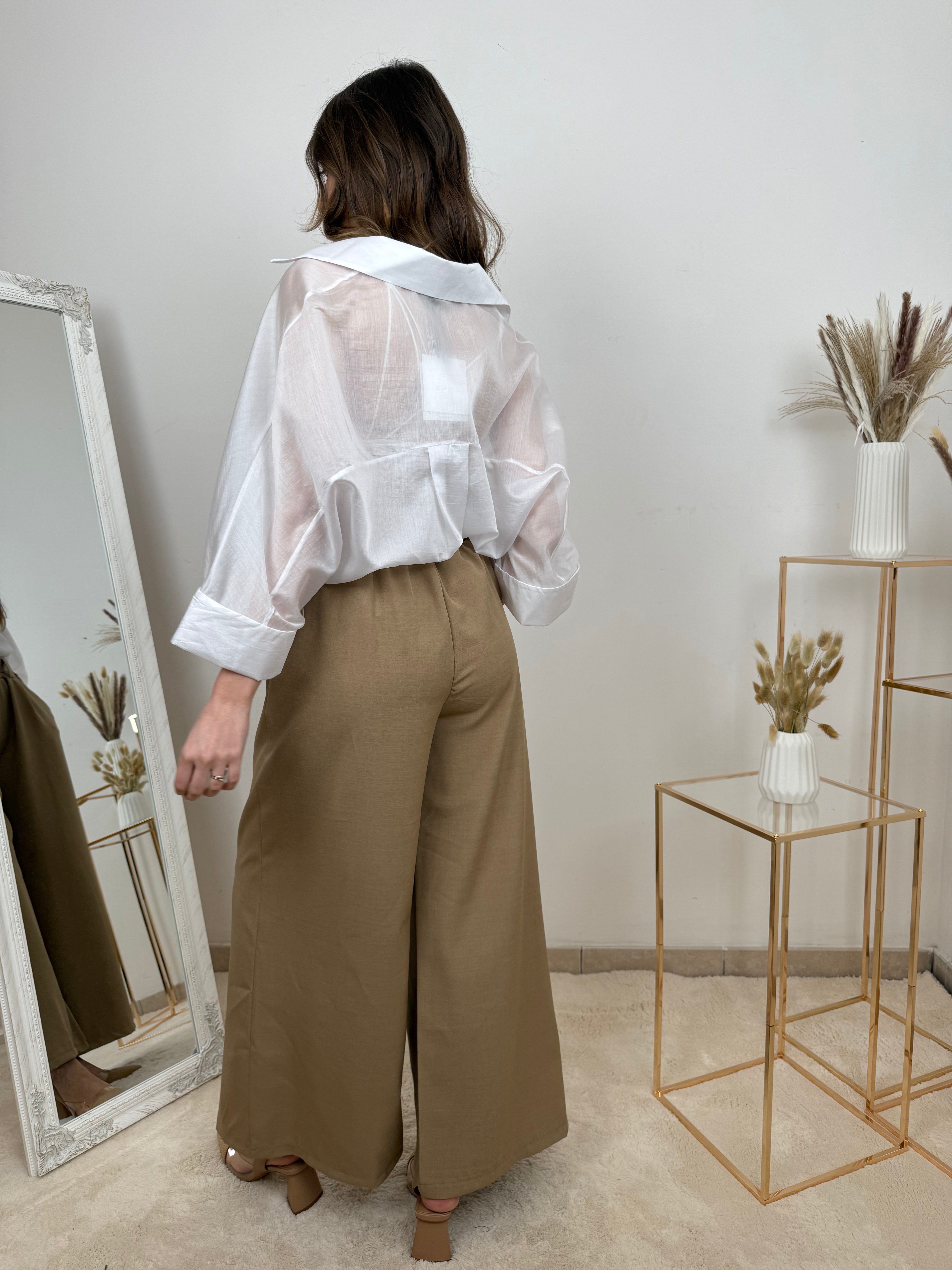 Camicia Oversize in Organza