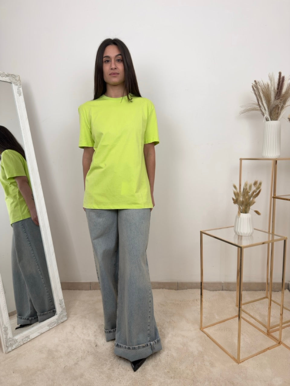 T-shirt Basic Color Pop Verde Lime