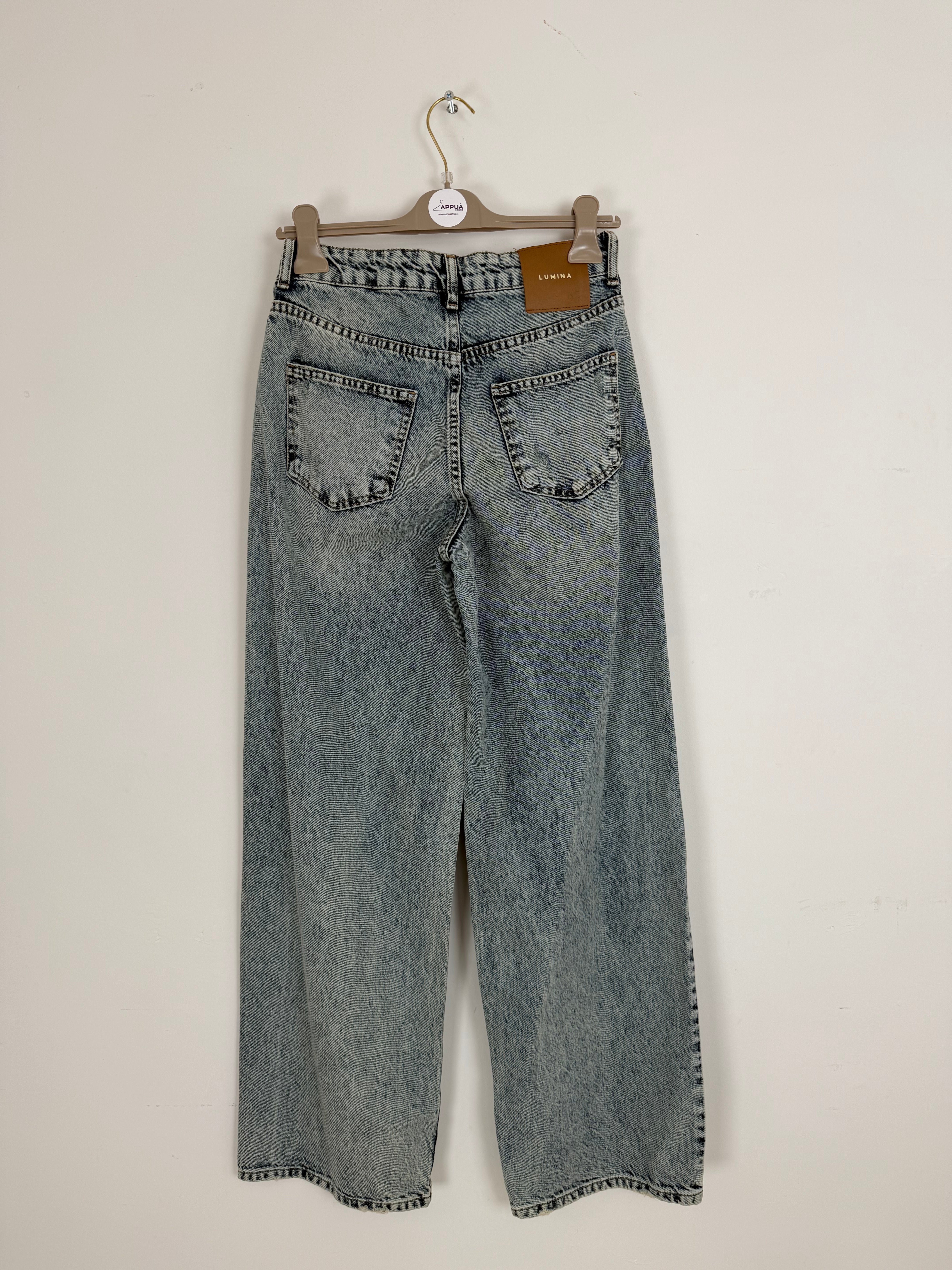 Jeans “Brooklyn” a Gamba Larga – Denim Stone Wash
